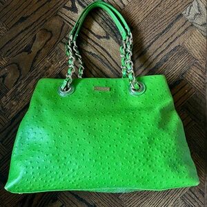Kate Spade Victoria Falls Maryann Ostrich Tote Handbag